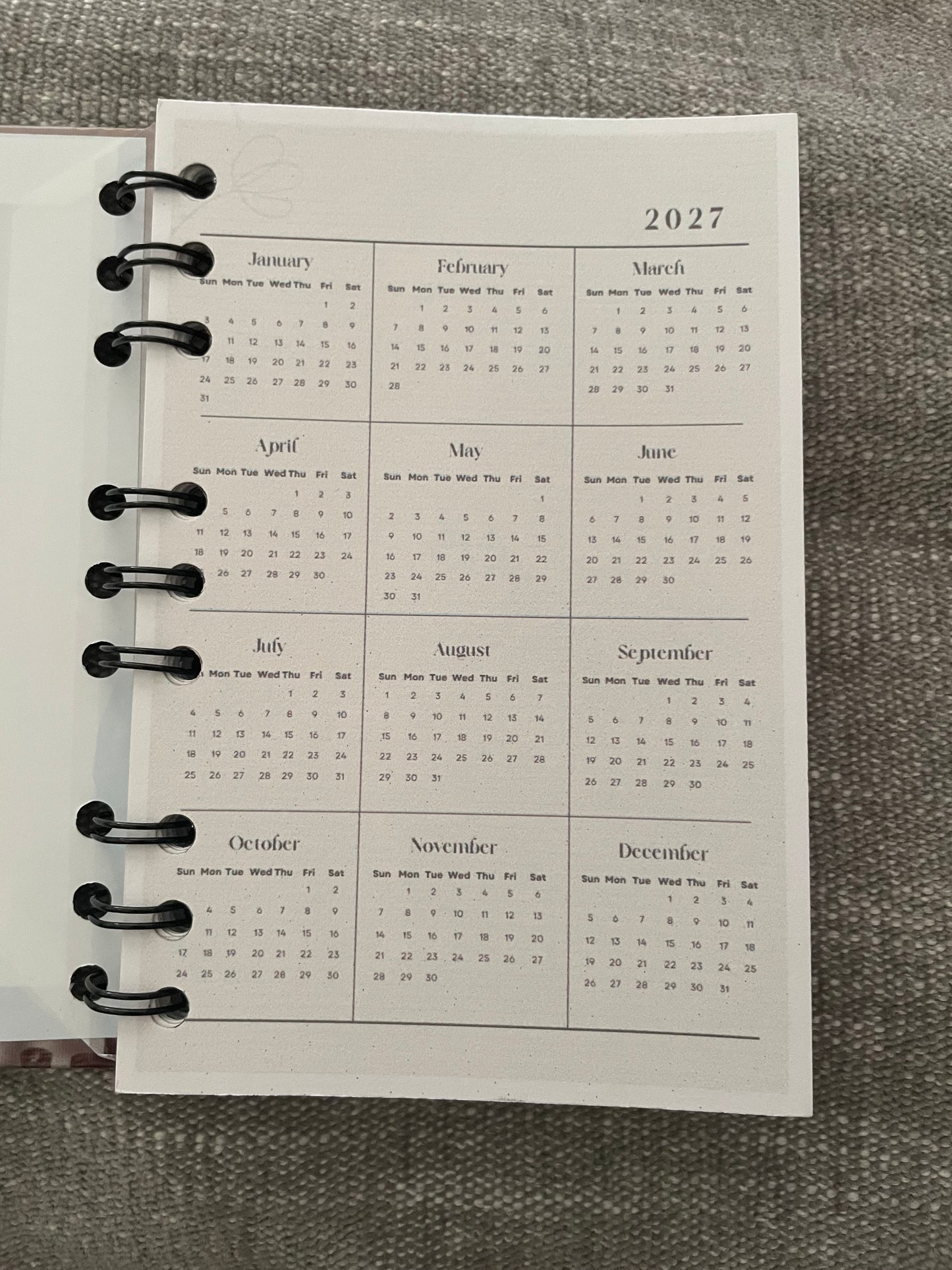 2027 Planner