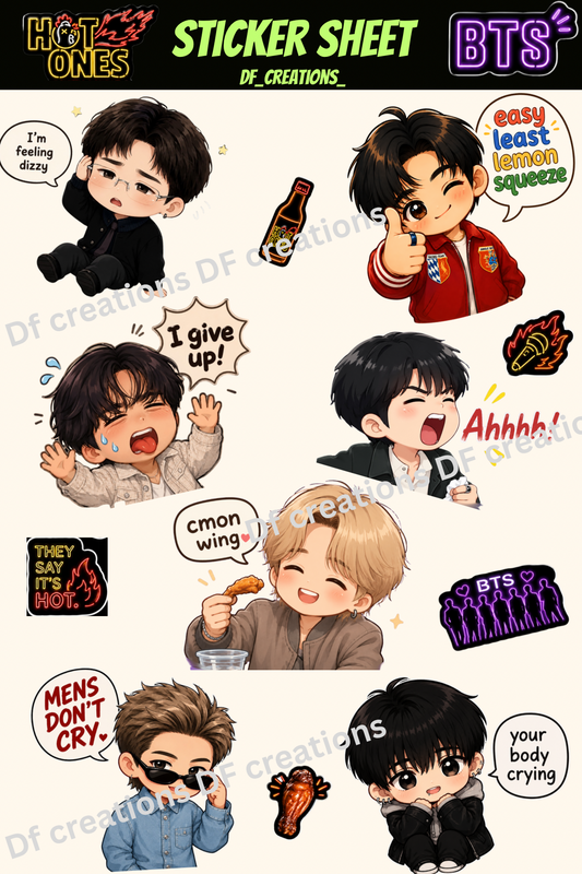 Hot sticker sheet